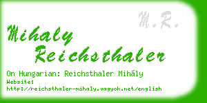 mihaly reichsthaler business card